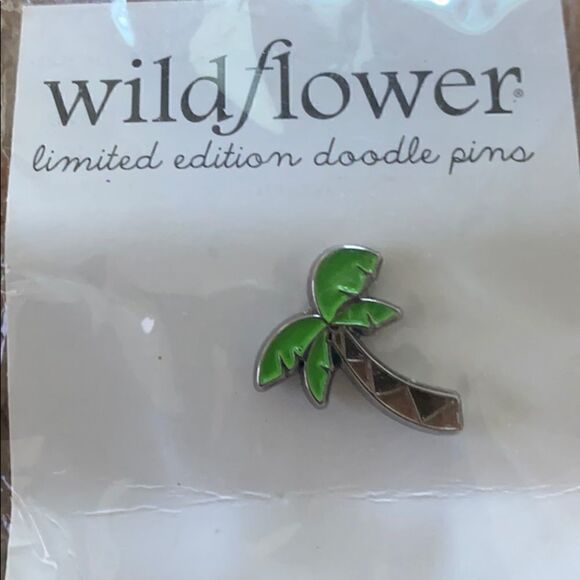 Limited Edition Wildflower Palm Tree Doodle Pins - Picture 3 of 3